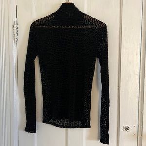 Express Turtleneck black, See through size small